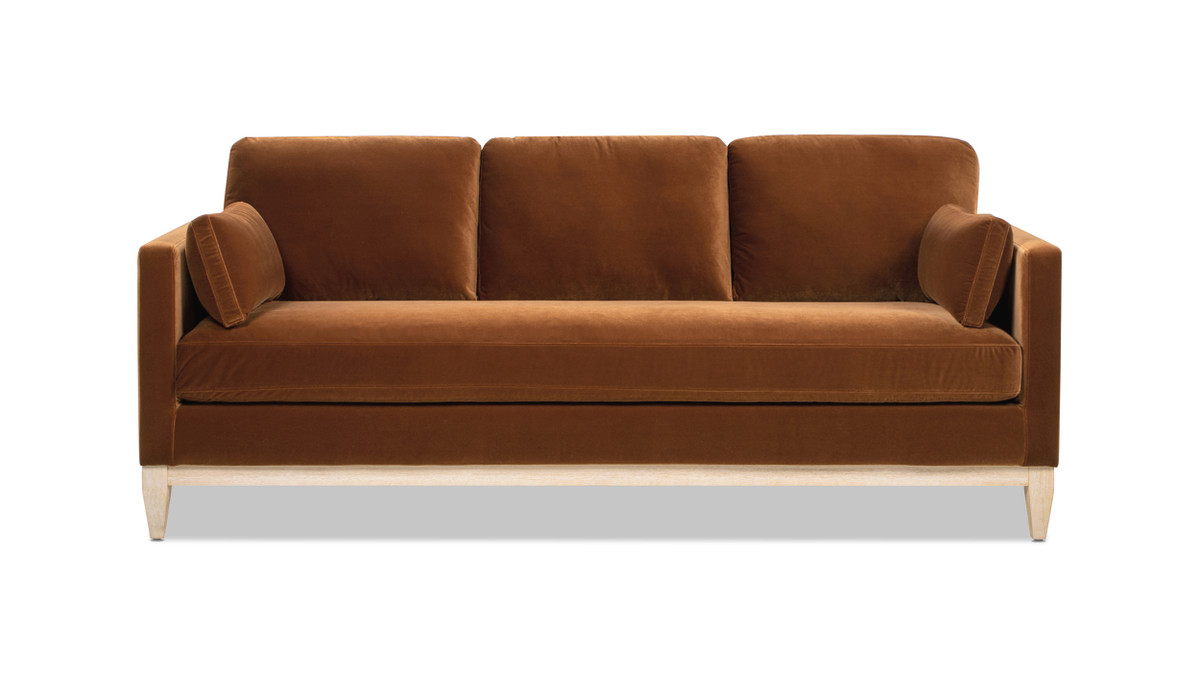 jennifer taylor home Knox 84" Modern Farmhouse Sofa Burnt Orange