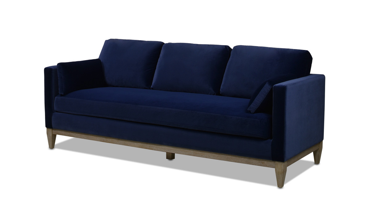 Jennifer Taylor Home Knox 84" Modern Farmhouse Sofa Dark Navy Blue