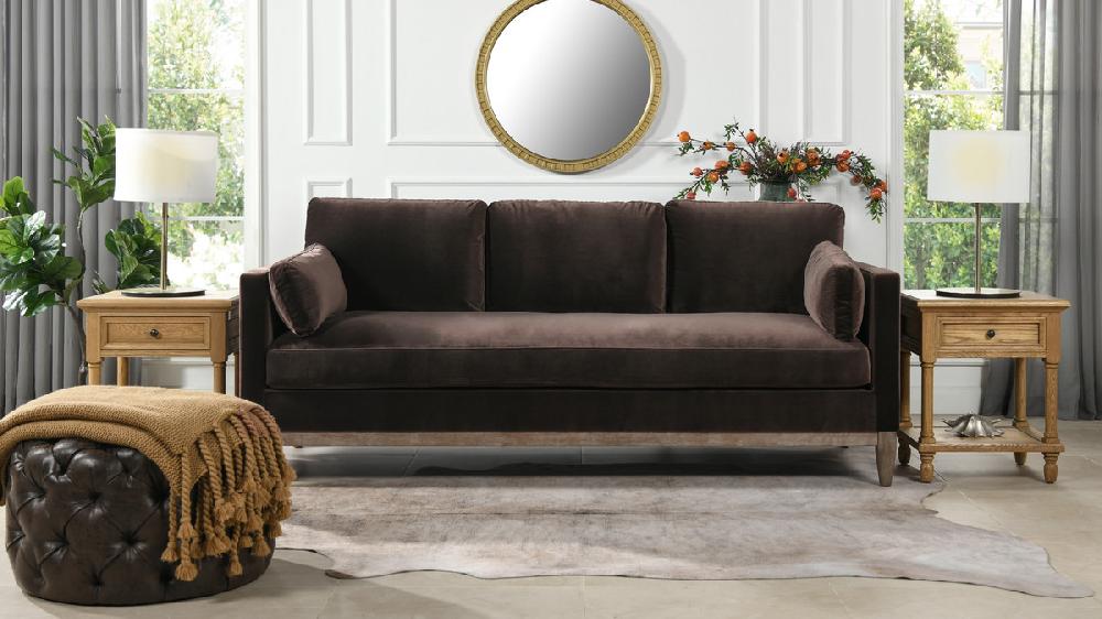 Jennifer Taylor Home Knox 84" Modern Farmhouse Sofa Deep Brown