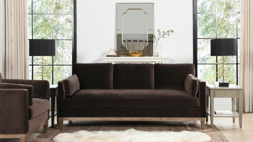 Jennifer Taylor Home Knox 84" Modern Farmhouse Sofa Deep Brown
