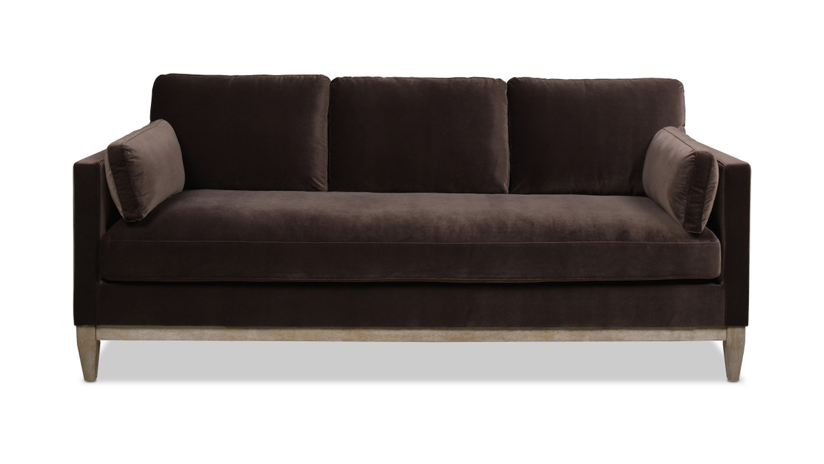 jennifer taylor home Knox 84" Modern Farmhouse Sofa Deep Brown