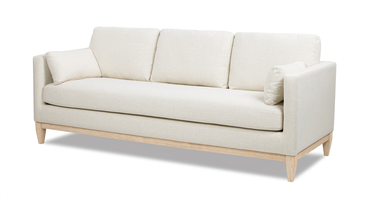 Jennifer Taylor Home Knox 84" Modern Farmhouse Sofa Flax White