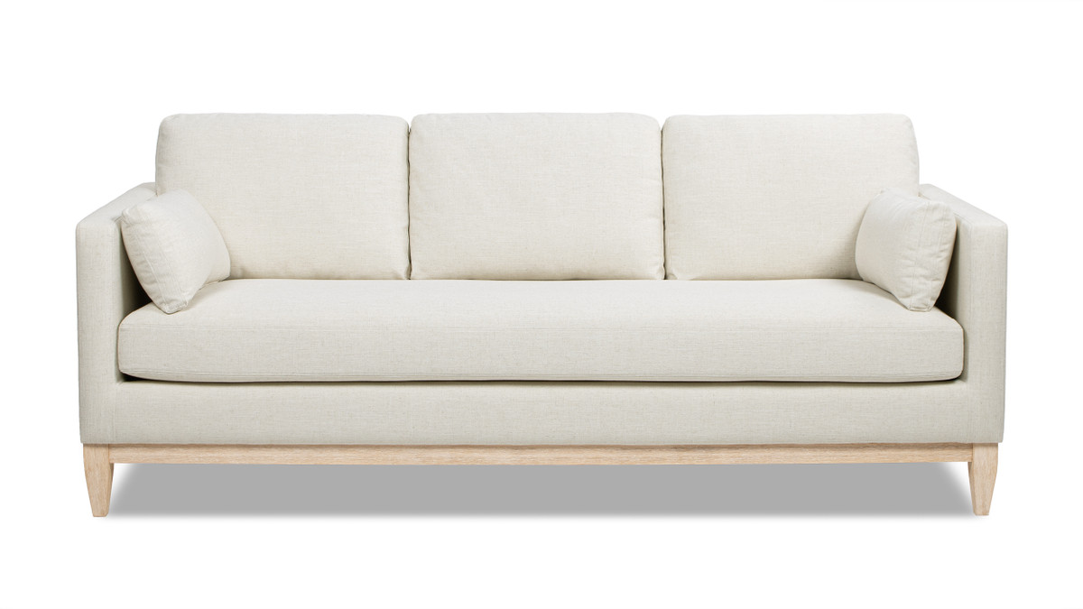 jennifer taylor home Knox 84" Modern Farmhouse Sofa Flax White