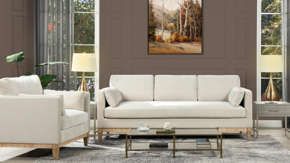 Jennifer Taylor Home Knox 84" Modern Farmhouse Sofa French Beige