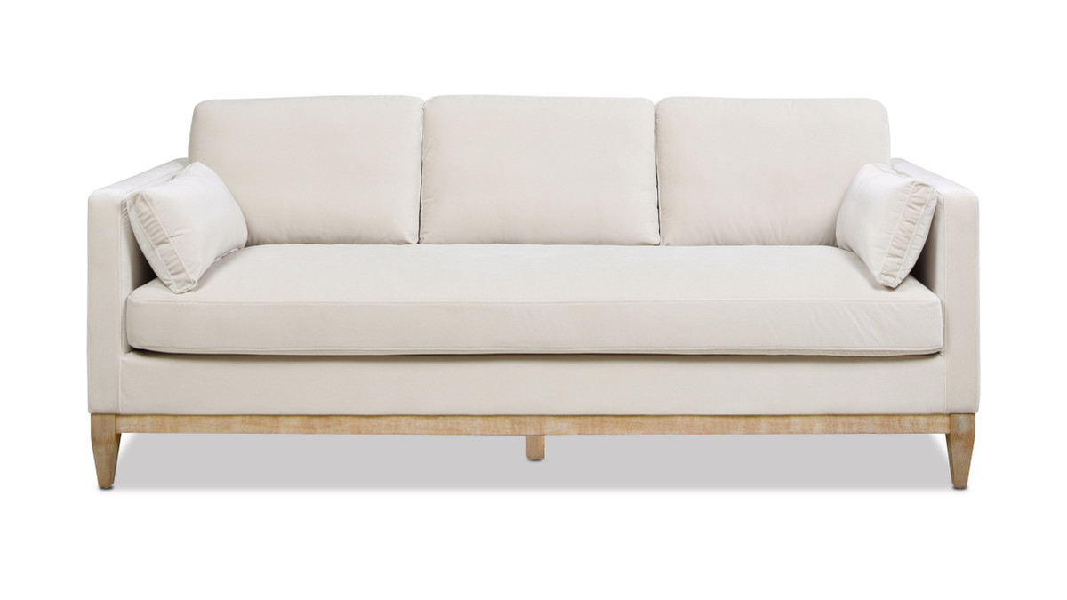 jennifer taylor home Knox 84" Modern Farmhouse Sofa French Beige