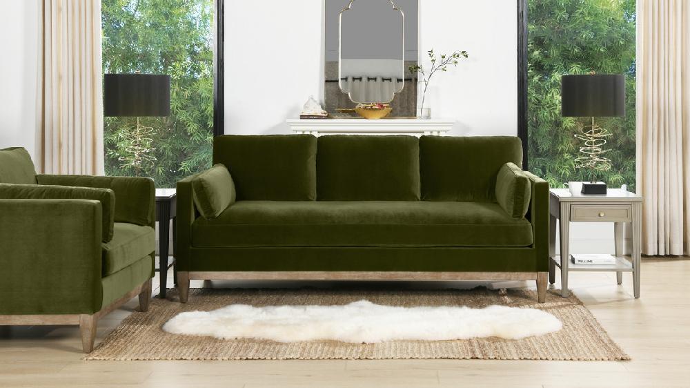 Jennifer Taylor Home Knox 84" Modern Farmhouse Sofa Olive Green