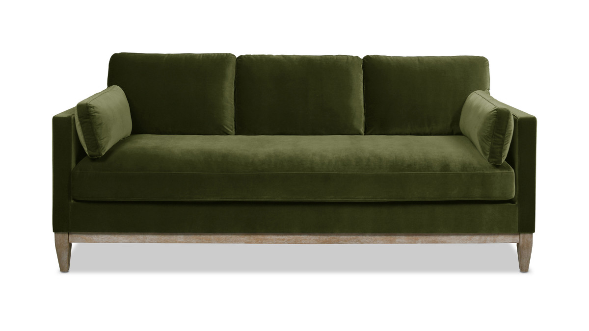 jennifer taylor home Knox 84" Modern Farmhouse Sofa Olive Green