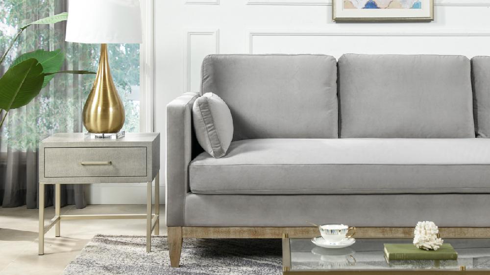 Jennifer Taylor Home Knox 84" Modern Farmhouse Sofa Opal Grey