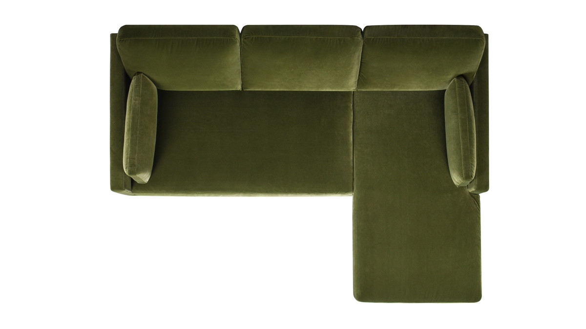 Jennifer Taylor Home Knox 89" Modern Farmhouse Reversible Chaise Sectional Sofa Olive Green