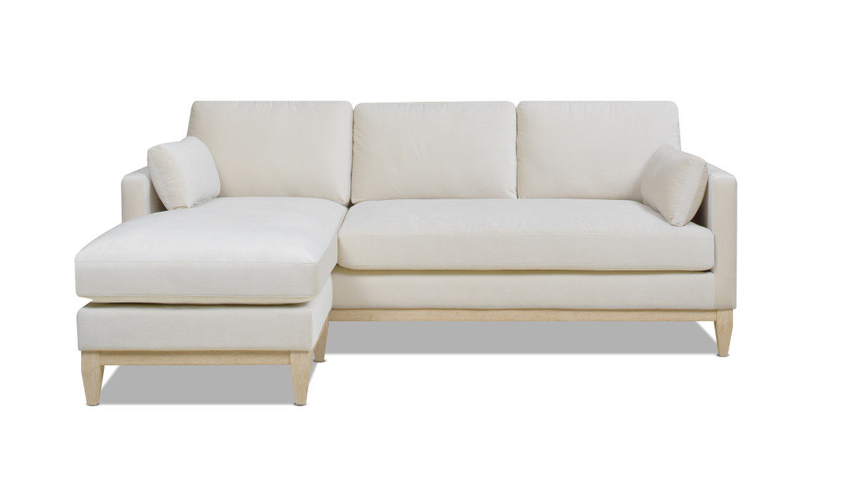 jennifer taylor home Knox 89" Modern Farmhouse Reversible Chaise Sectional Sofa French Beige