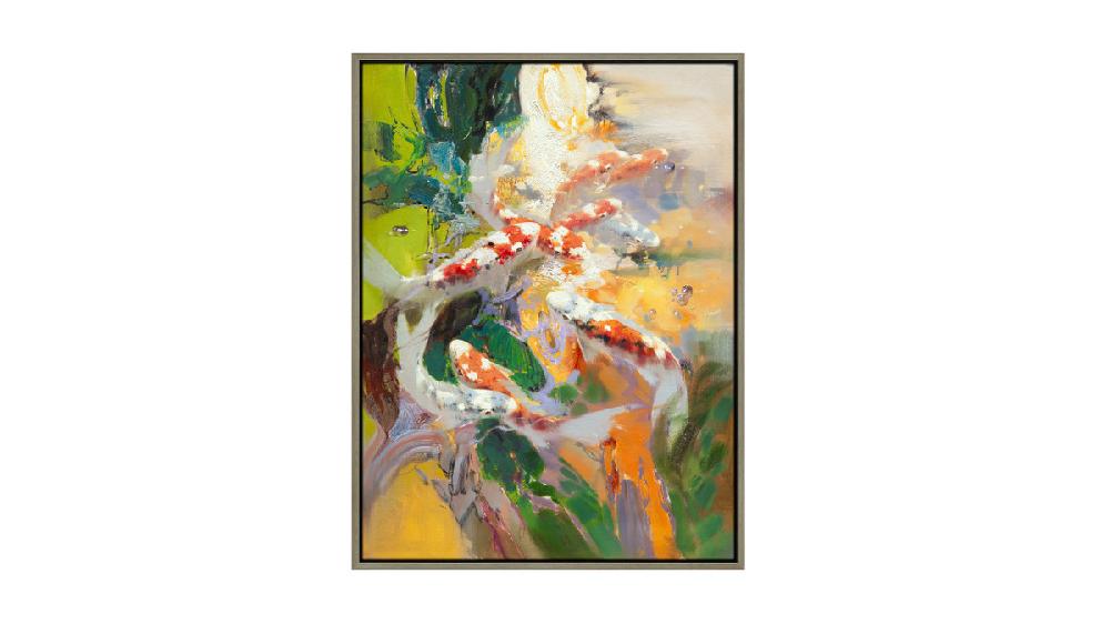 jennifer taylor home Koi 1 50x38 Framed Abstract Koi Fish Giclee Art Print