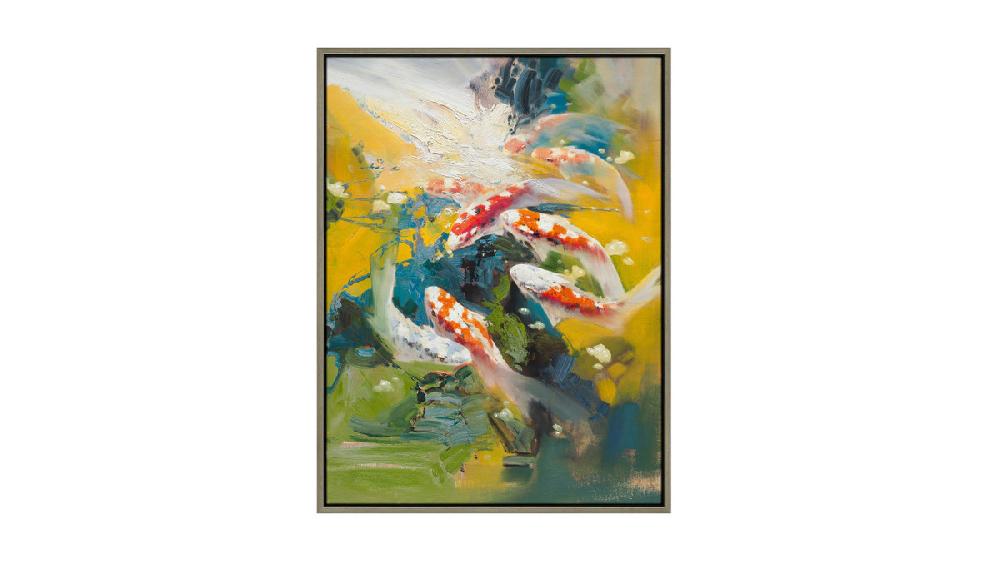 jennifer taylor home Koi 2 50x38 Framed Abstract Koi Fish Giclee Art Print