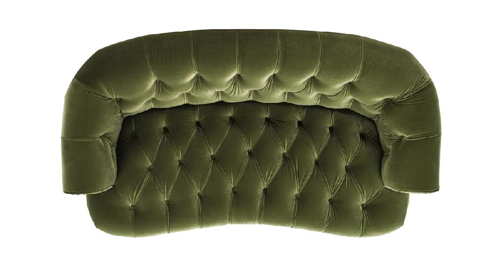 Jennifer Taylor Home La Rosa Victorian Chesterfield Loveseat Olive Green