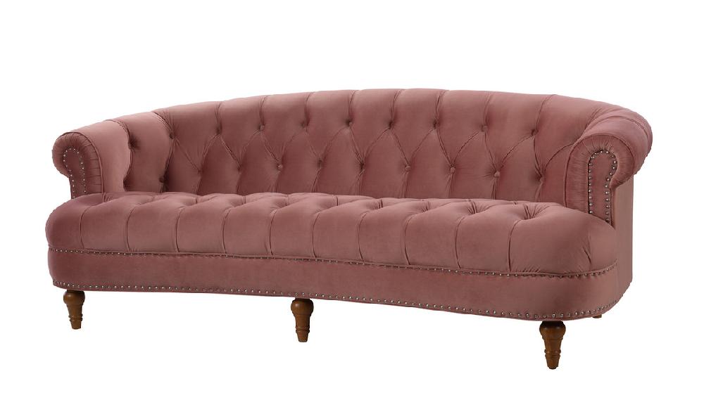 Jennifer Taylor Home La Rosa Victorian Chesterfield Tufted Sofa Ash Rose