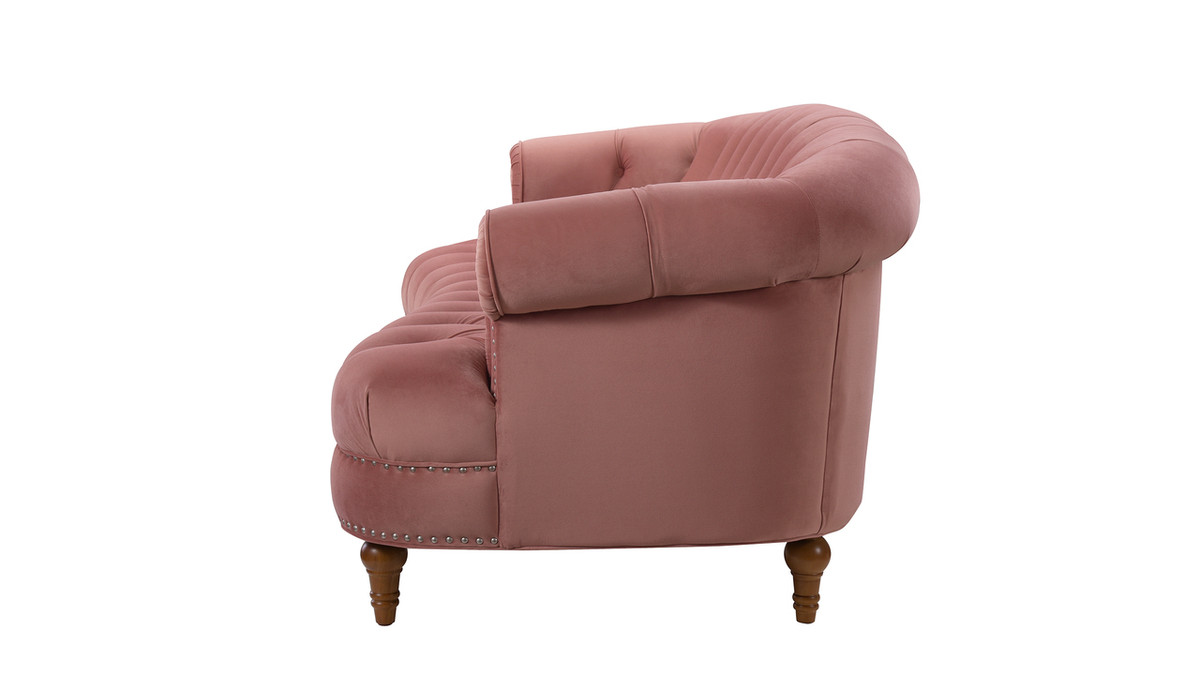 Jennifer Taylor Home La Rosa Victorian Chesterfield Tufted Sofa Ash Rose