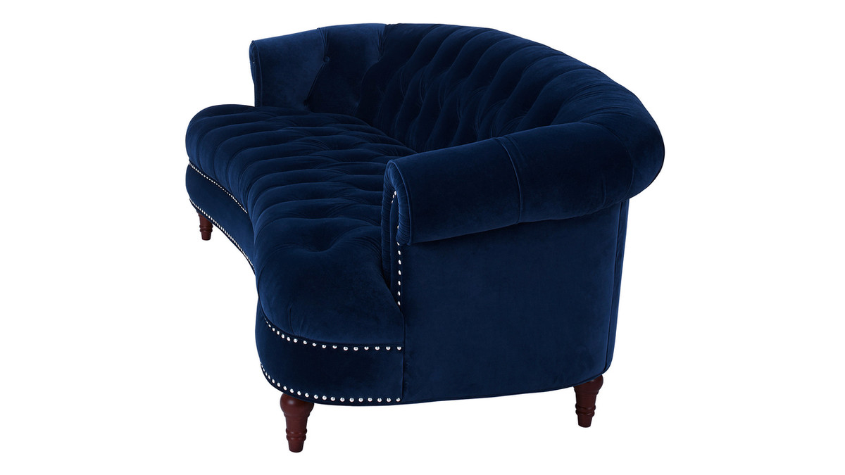 Jennifer Taylor Home La Rosa Victorian Chesterfield Tufted Sofa Navy Blue