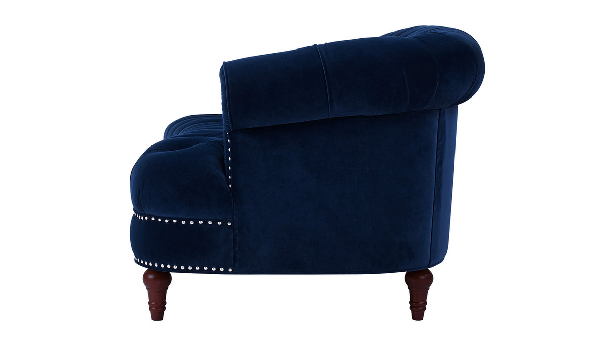 Jennifer Taylor Home La Rosa Victorian Chesterfield Tufted Sofa Navy Blue
