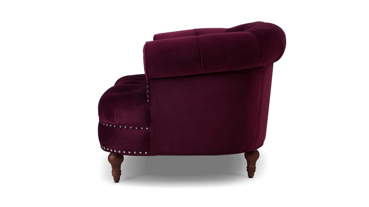 Jennifer Taylor Home La Rosa Victorian Tufted Upholstered Accent Chair Burgundy