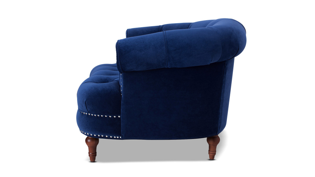 Jennifer Taylor Home La Rosa Victorian Tufted Upholstered Accent Chair Navy Blue