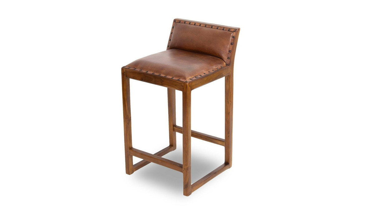 jennifer taylor home Langston 24" Genuine Leather Low Back Counter Stool with Solid Wood Sled Legs jennifer taylor home Langston 24" Genuine Leather Low Back Counter Stool with Solid Wood Sled Legs