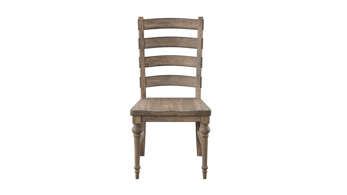 Jennifer Taylor Home Laurel 20.88" Reclaimed Wood Ladder Back Dining Chair Set Of 2 Sandstone Finish