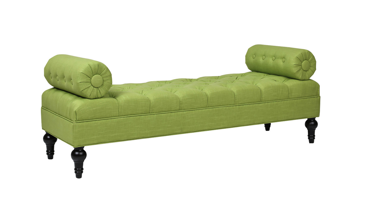 Jennifer Taylor Home Lewis Bolster Arm Entryway Bench Bright Chartreuse