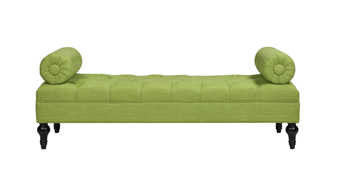 Jennifer Taylor Home Lewis Bolster Arm Entryway Bench Bright Chartreuse