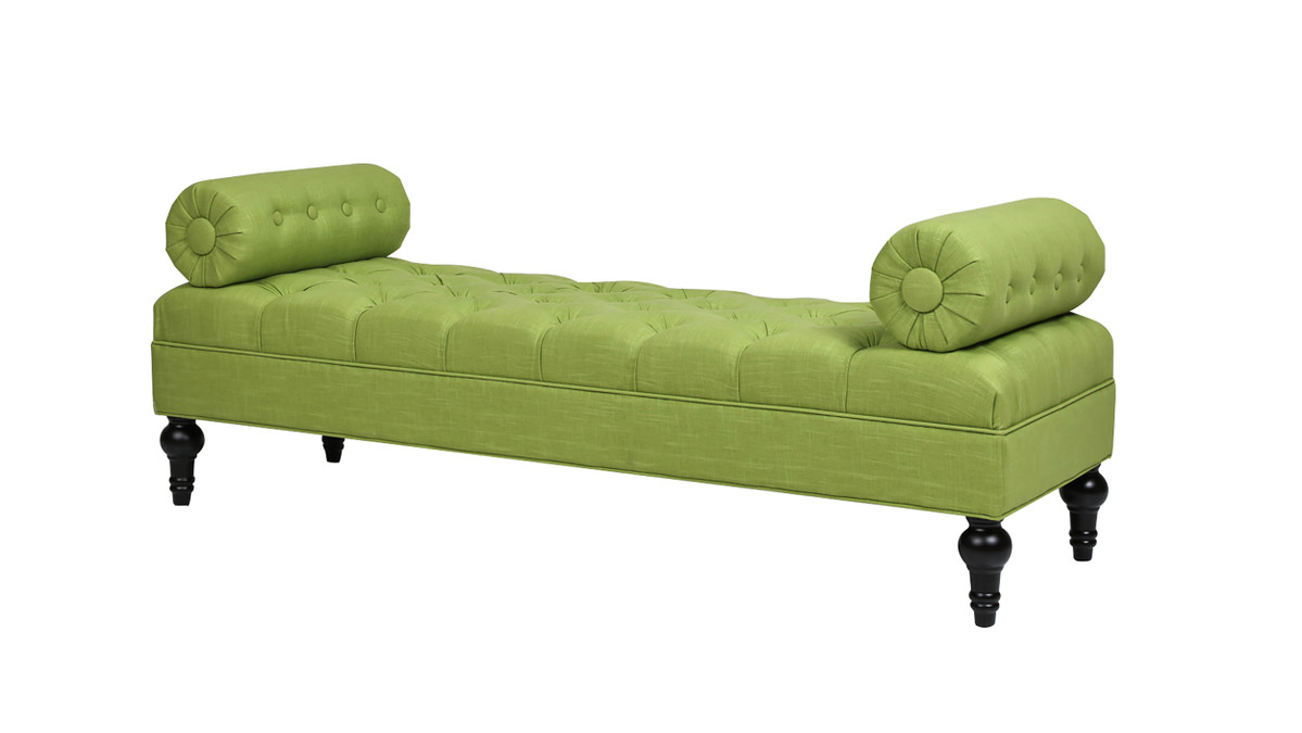 jennifer taylor home Lewis Bolster Arm Entryway Bench Bright Chartreuse
