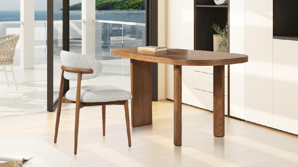 Jennifer Taylor Home Locke 20.5" Modern Upholstered Dining Chair With Wood Frame Salt & Pepper Bouclé