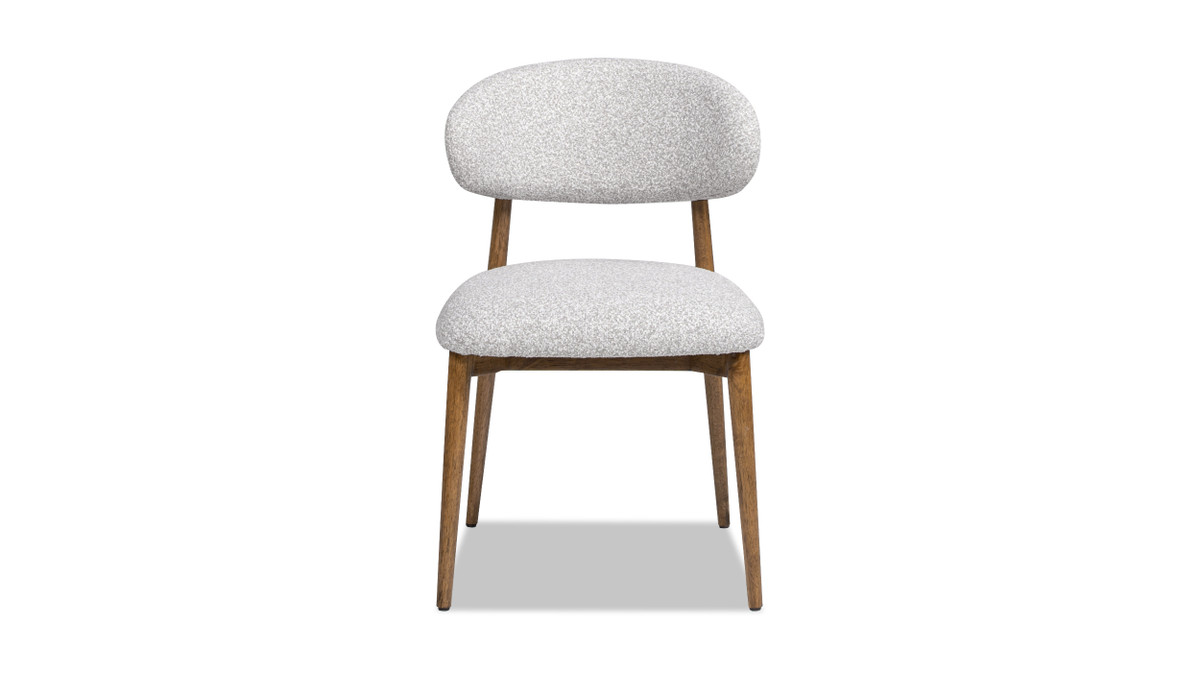 Jennifer Taylor Home Locke 20.5" Modern Upholstered Dining Chair With Wood Frame Salt & Pepper Bouclé