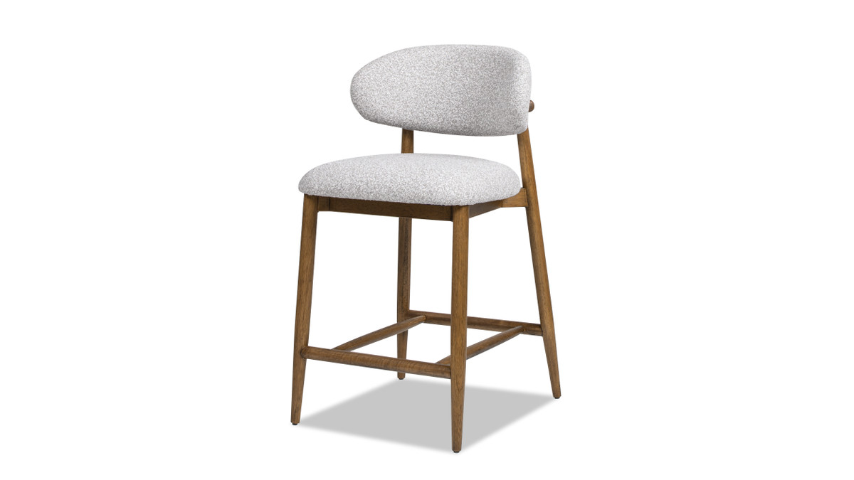 jennifer taylor home Locke 26.5" Modern Upholstered Counter Stool with Wood Frame Salt & Pepper Bouclé jennifer taylor home Locke 26.5" Modern Upholstered Counter Stool with Wood Frame Salt & Pepper Bouclé