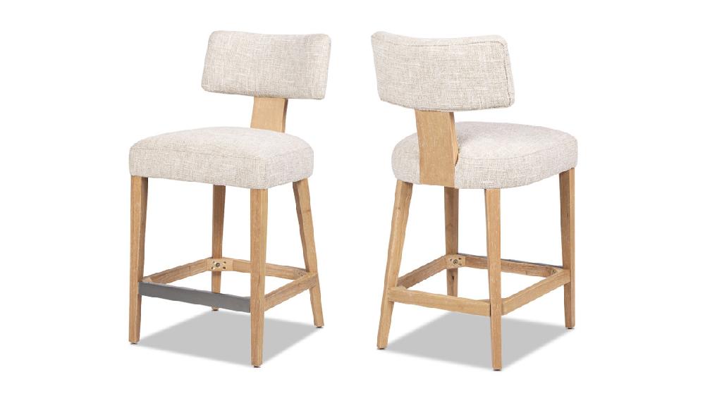 jennifer taylor home Louise 27" Split Back Upholstered Dining Counter Stool Set of 2 Travertine Beige jennifer taylor home Louise 27" Split Back Upholstered Dining Counter Stool Set of 2 Travertine Beige