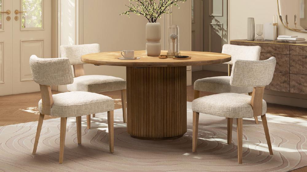 Jennifer Taylor Home Louise Split Back Upholstered Dining Side Chair Set Of 2 Travertine Beige