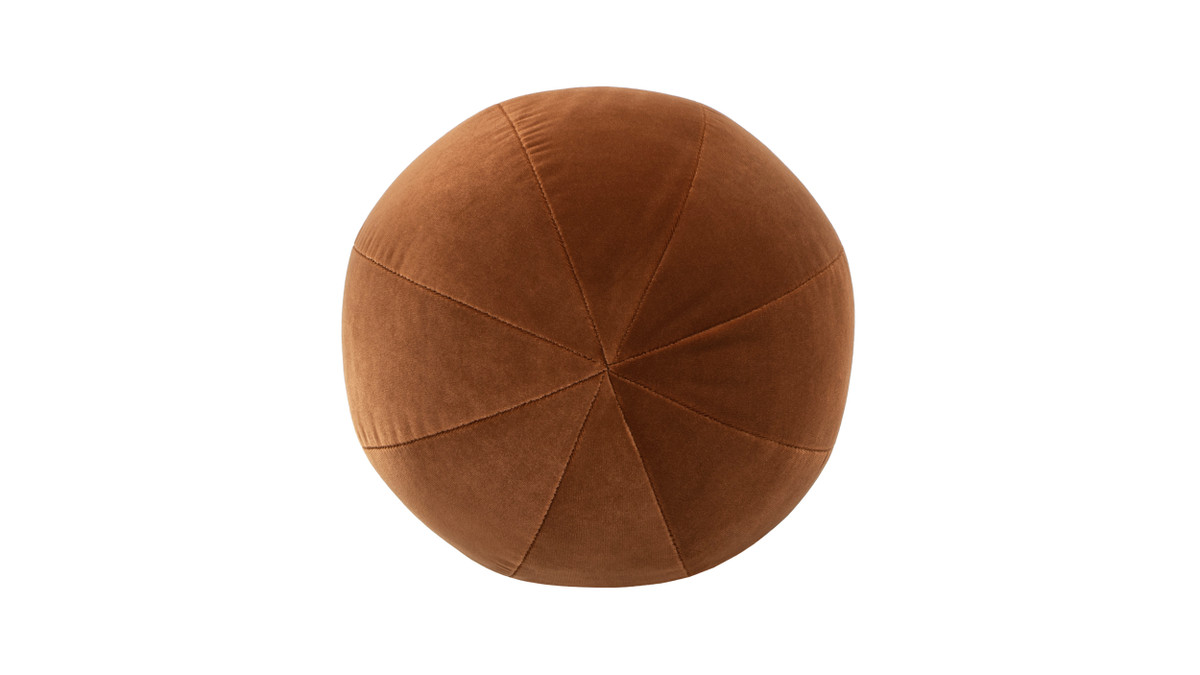 Jennifer Taylor Home Luna 12" Round Sphere Accent Ball Throw Pillow Burnt Orange