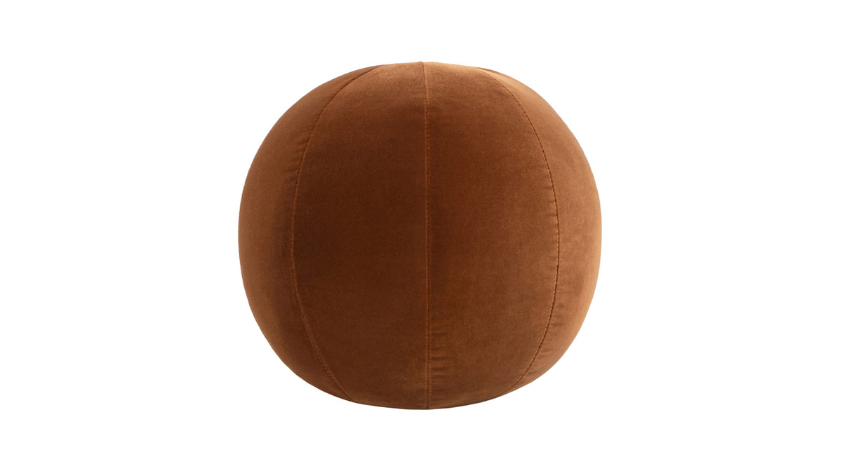Jennifer Taylor Home Luna 12" Round Sphere Accent Ball Throw Pillow Burnt Orange