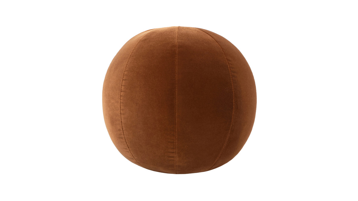 jennifer taylor home Luna 12" Round Sphere Accent Ball Throw Pillow Burnt Orange