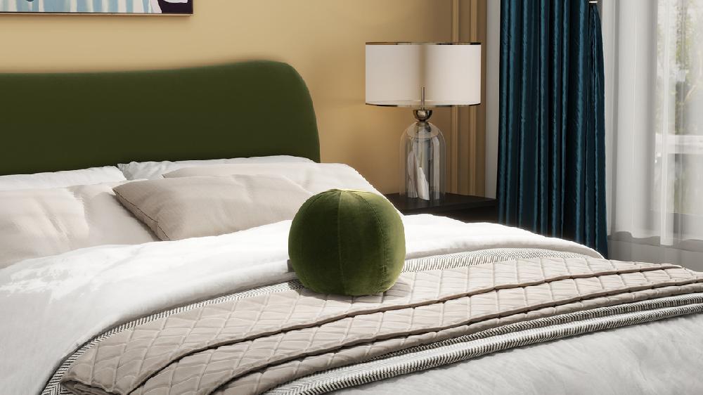 Jennifer Taylor Home Luna 12" Round Sphere Accent Ball Throw Pillow Olive Green