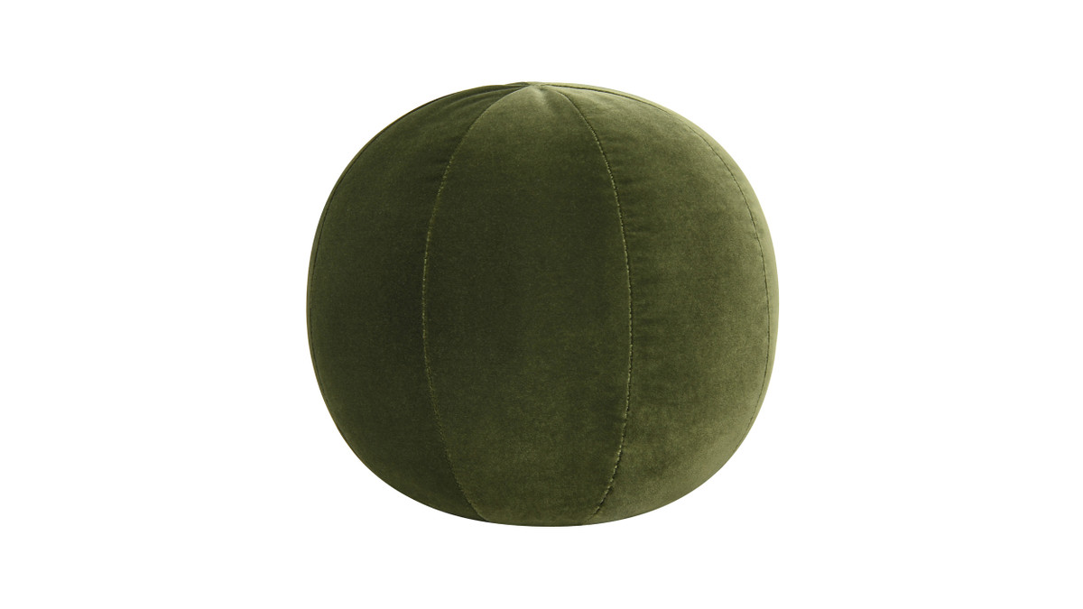 jennifer taylor home Luna 12" Round Sphere Accent Ball Throw Pillow Olive Green