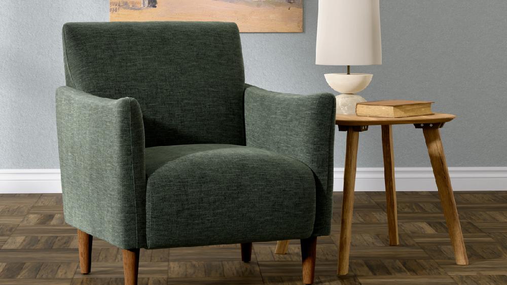 Jennifer Taylor Home Lunet 28.15" Wide Chenille Armchair Green