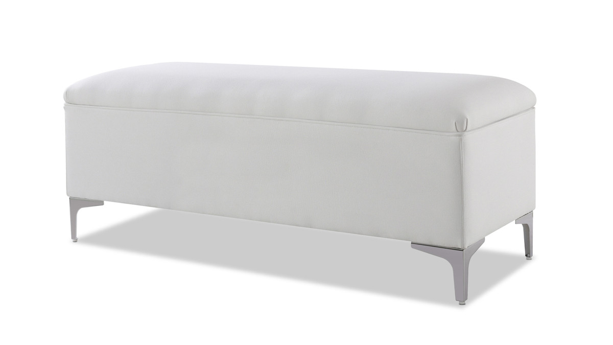 jennifer taylor home Madelyn 49" Modern Storage Bench Bright White jennifer taylor home Madelyn 49" Modern Storage Bench Bright White