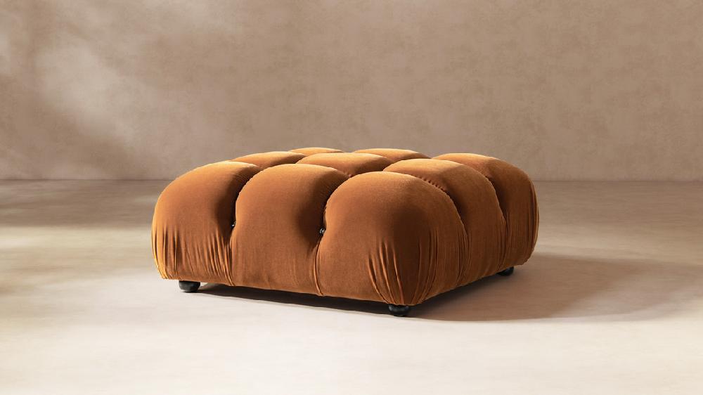 Jennifer Taylor Home Marcel 36" Bubble Modular Modern Cocktail Ottoman Burnt Orange