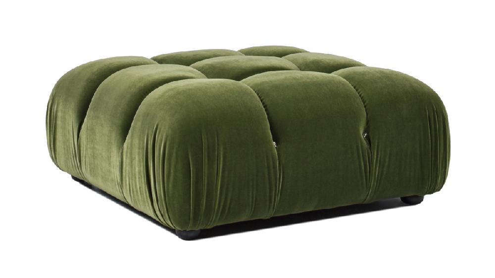 jennifer taylor home Marcel 36" Bubble Modular Modern Cocktail Ottoman Olive Green