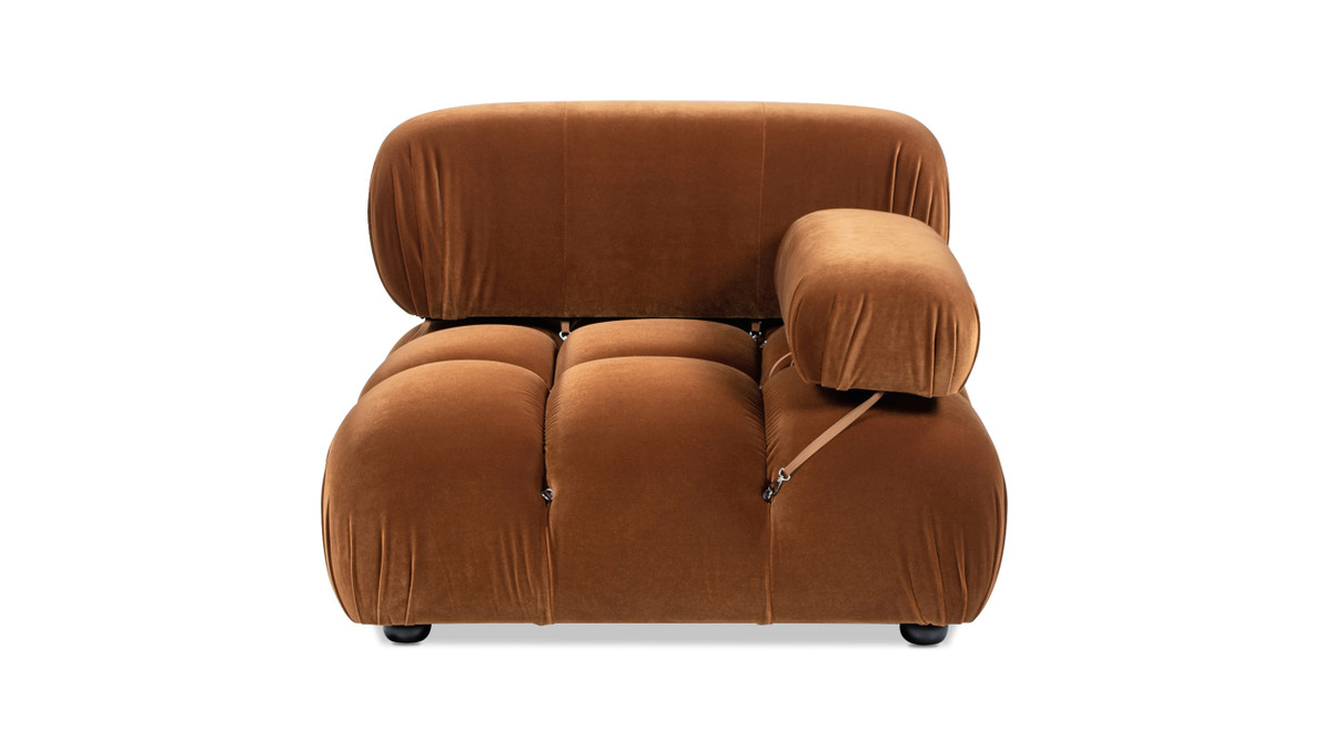 Jennifer Taylor Home Marcel 36" Bubble Modular Modern Lounge Arm Chair Burnt Orange