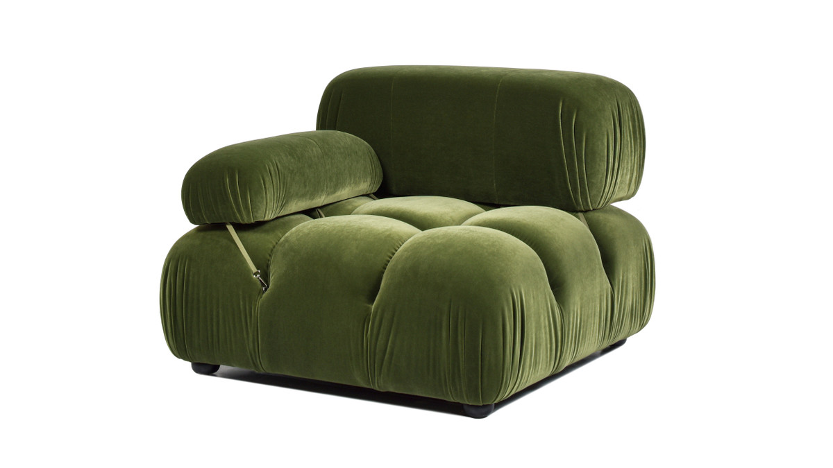 jennifer taylor home Marcel 36" Bubble Modular Modern Lounge Arm Chair Olive Green