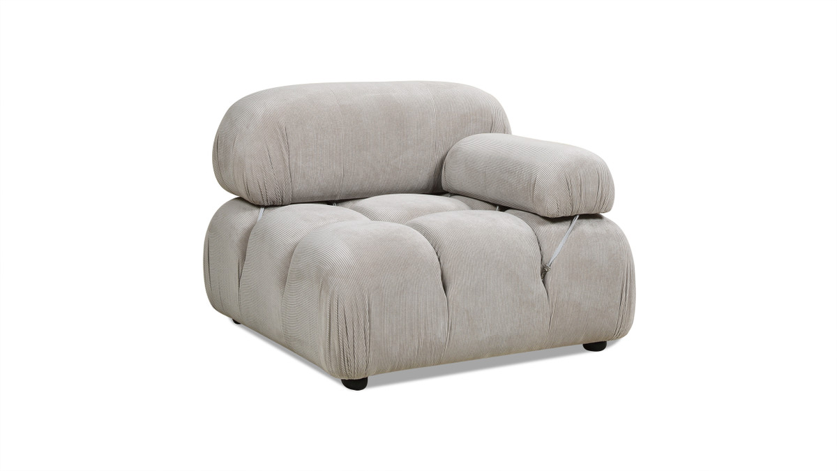 Jennifer Taylor Home Marcel 36" Bubble Modular Modern Lounge Arm Chair Pebble Gray