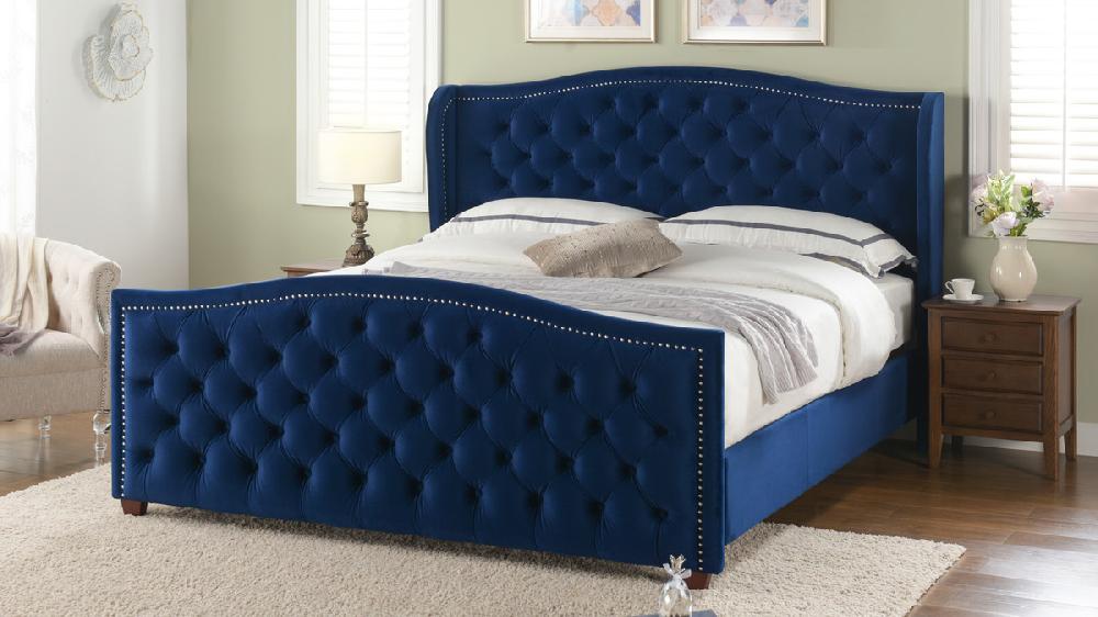 Jennifer Taylor Home Marcella Tufted Wingback Upholstered Bed