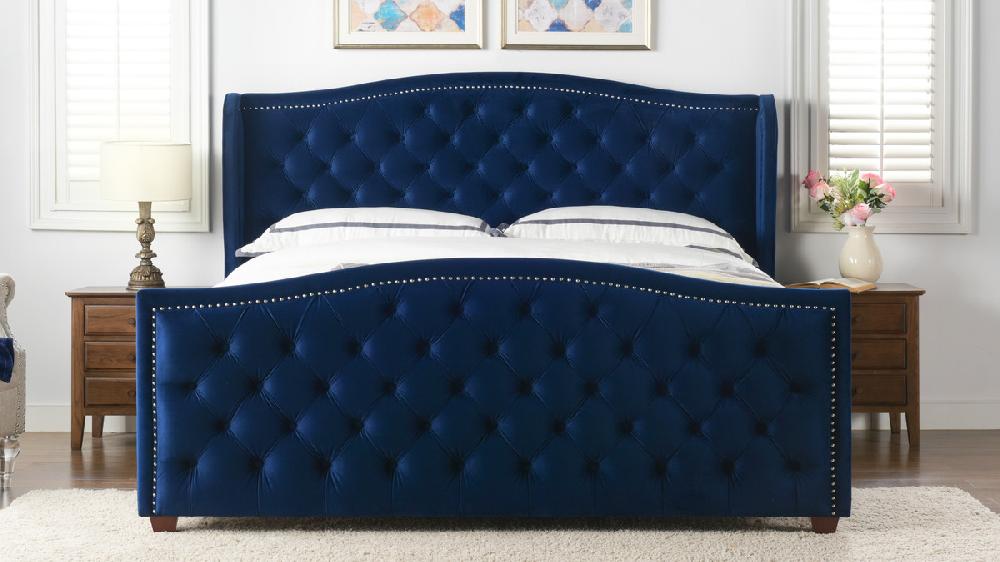 Jennifer Taylor Home Marcella Tufted Wingback Upholstered Bed