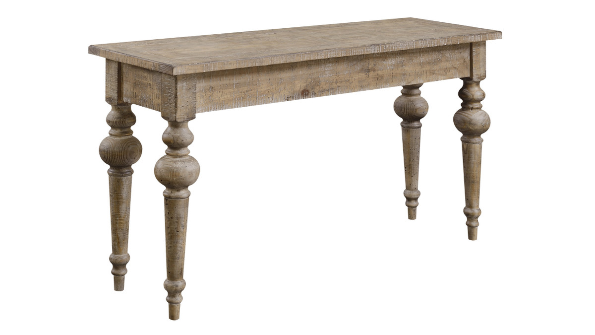 Jennifer Taylor Home Maribelle 54" Console Table With Drawers And Turned Legs In Sandstone Gray