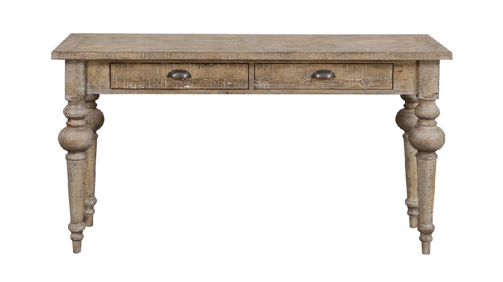 jennifer taylor home Maribelle 54" Console Table with Drawers and Turned Legs in Sandstone Gray