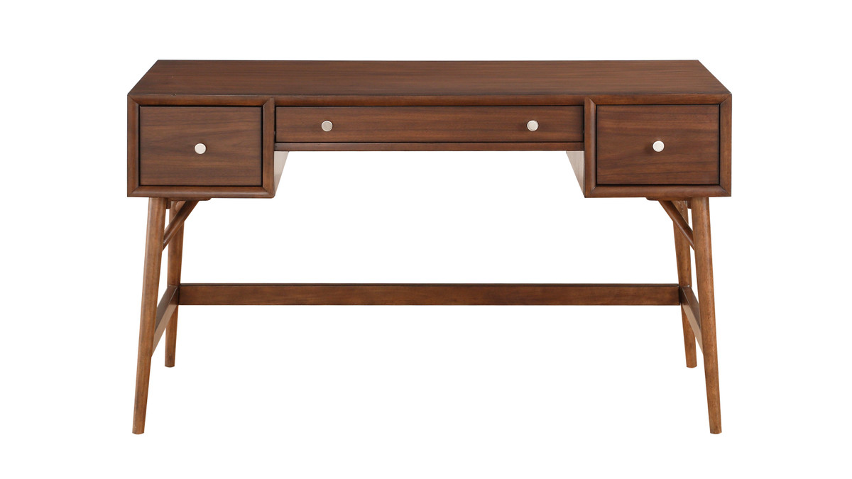 jennifer taylor home Marston 51.25" Writing Desk in Walnut Finish